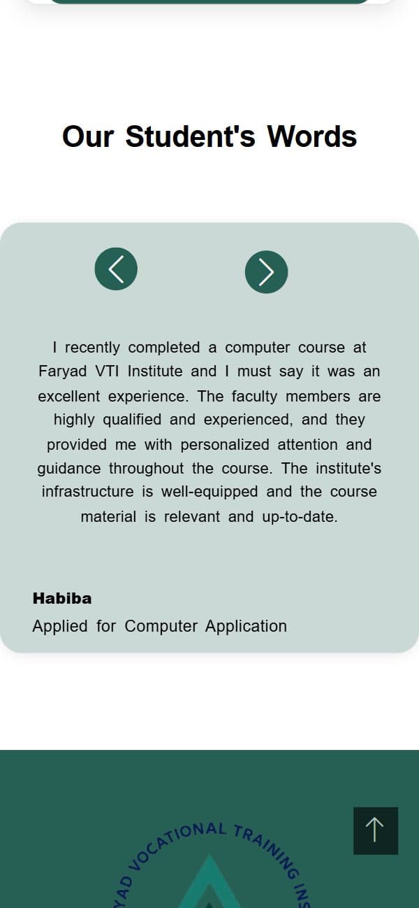 Faryad Vocational Training Institute screenshot 4